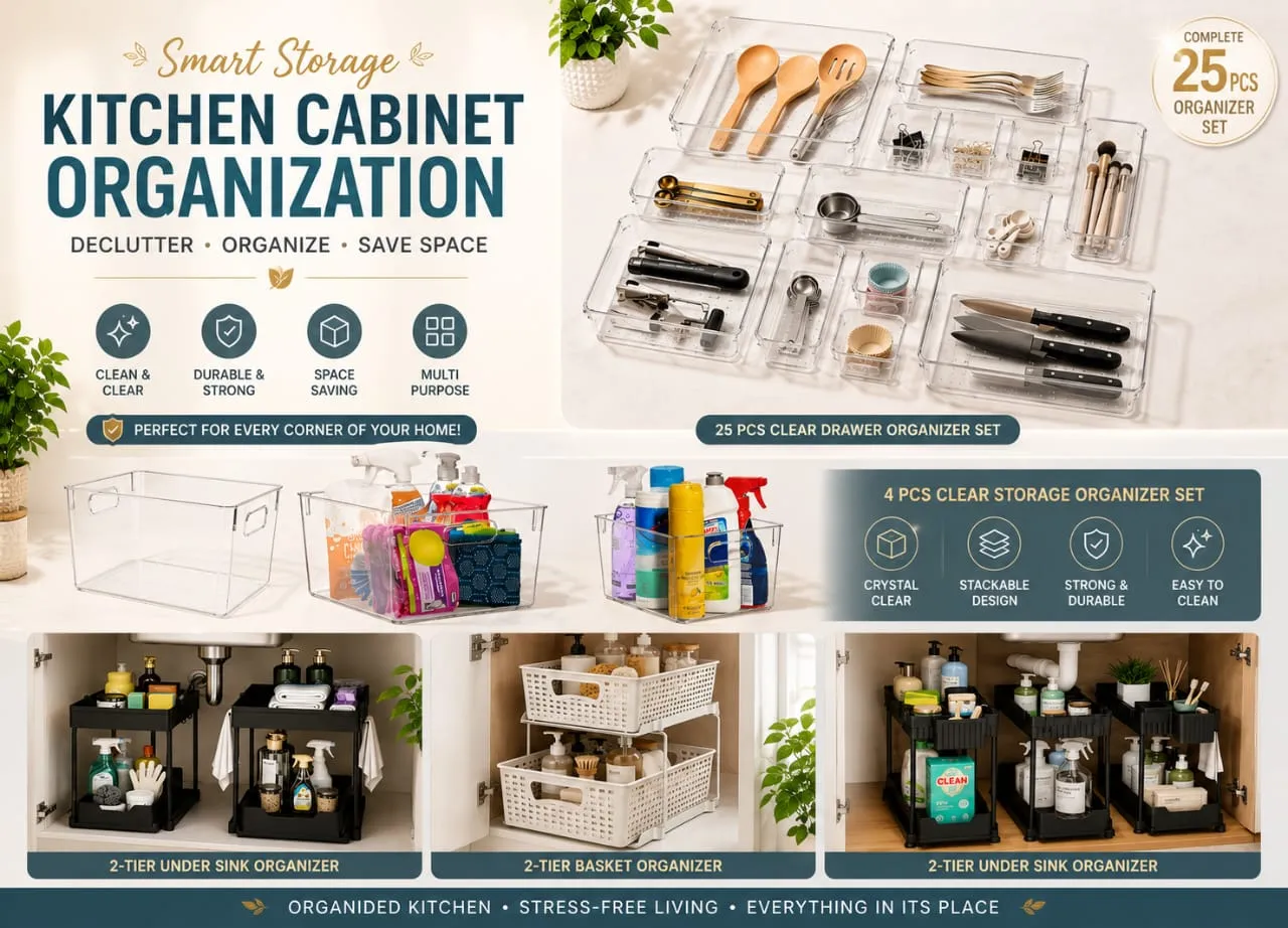 Best Kitchen Cabinet Organizers for a Clutter-Free Kitchen(2026)