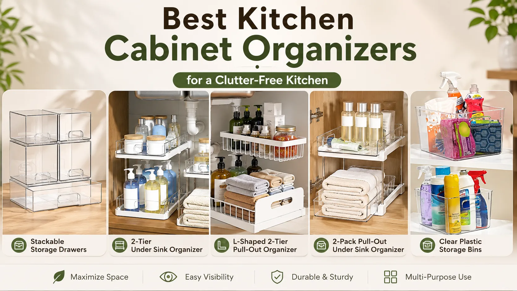 Best Kitchen Cabinet Organizers for a Clutter-Free Kitchen(2026)